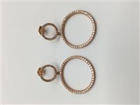 Orecchini Soma Gioielli Donna Orecchini Pendenti in Oro Zirconia SON OR/OR/ZIR DOPPIO CERCHIO - SON OR/OR/ZIR DOPPIO CERCHIO